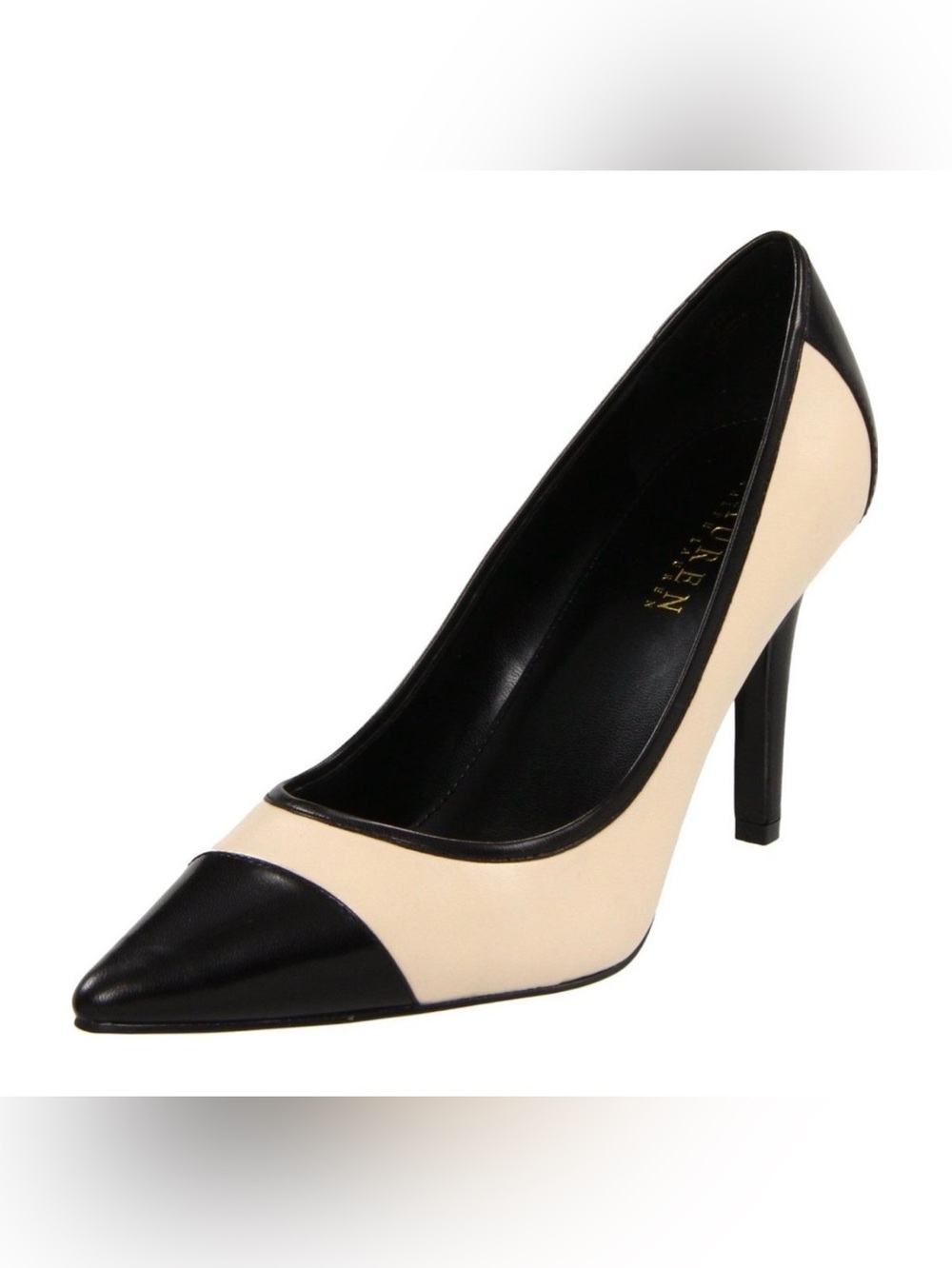 NWT- Lauren Ralph Lauren ‘Adley’ Spectator / Cap Toe Kidskin Pump